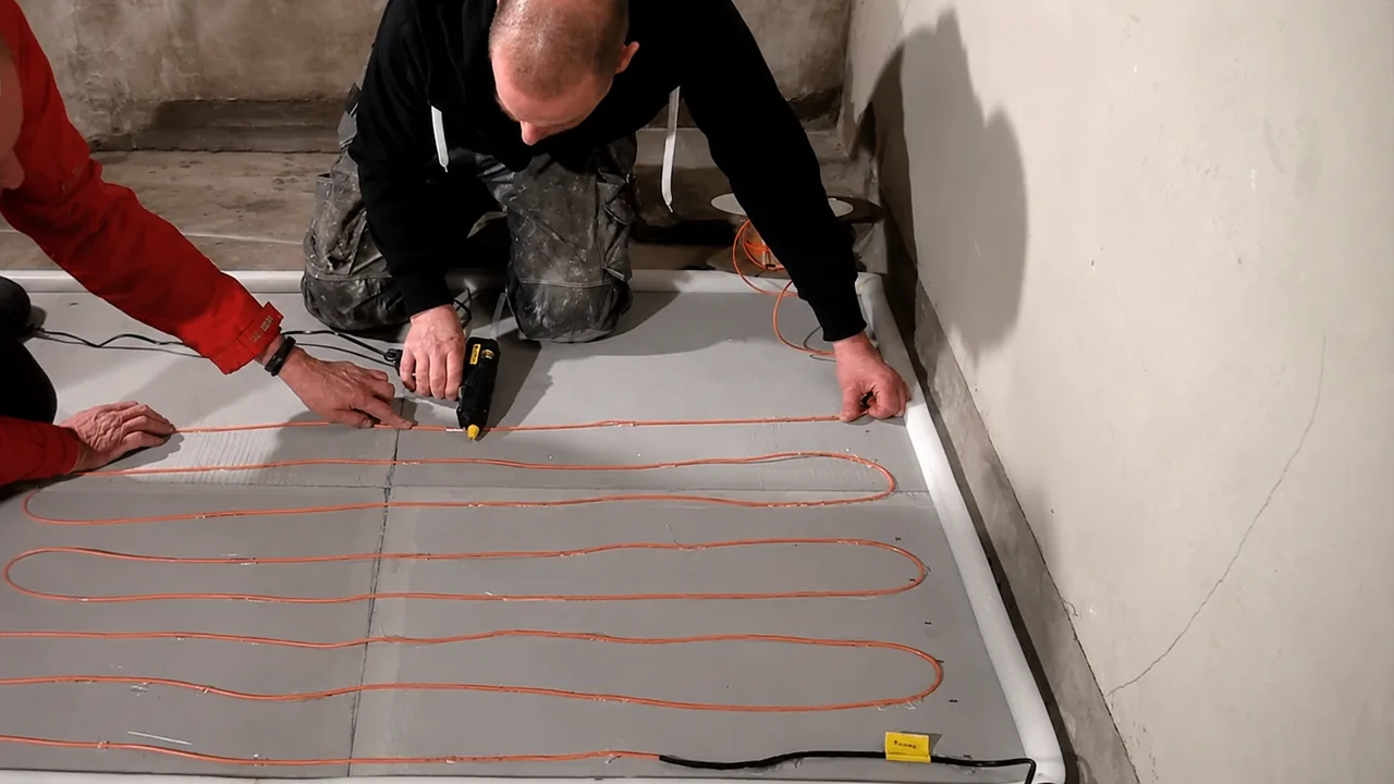 Montering av elektrisk golvvärmekabel från HandyHeat