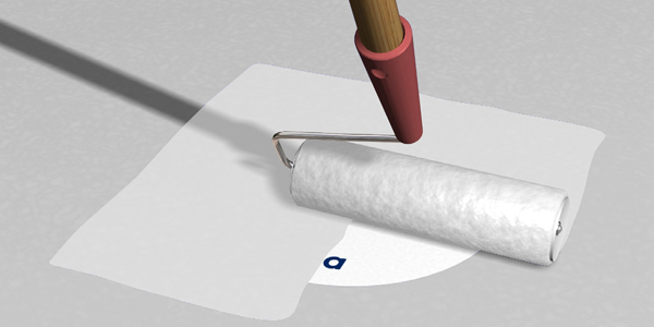 Rollning 2K Folielim på brunnsmanschetten