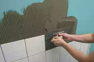 Efter K2 ska du sätta och lägga plattor