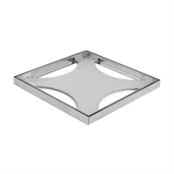 Golvbrunnssil Tile In Slim 200 Borstad Borstad, Rostfritt stål