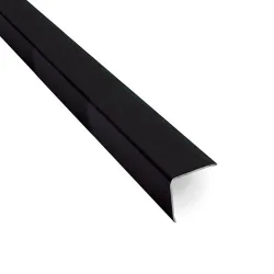 Hörnskydd EAA aluminium Svart 20 mm Anodiserad, Blank svart, Aluminium