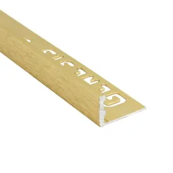 Kakellist ESA borstad mässing 10 mm Anodiserad, Mässing Borstad, Aluminium