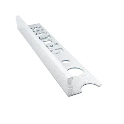 Kakellist ESA Kalk 12 mm Kalk, Pulverlackerad, Aluminium