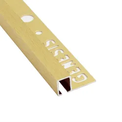Kakellist TDP borstad mässing 10 mm Anodiserad, Mässing Borstad, Aluminium