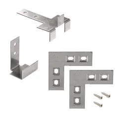 Sockelfäste Buzon KIT-E-BRS-END-INOX Rostfritt stål, Aluminium
