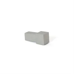 Trevägshörn EDP Kvadrat matt 8 mm Matt, Anodiserad, Aluminium